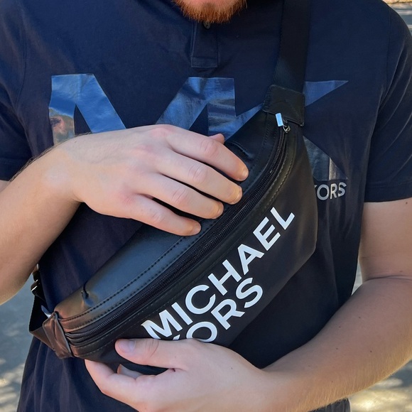 MICHAEL KORS MEN SIGNATURE LOGO POLO SHIRT TENNIS RUGBY NAVY BLUE MK CASUAL JOCK - Picture 6 of 16